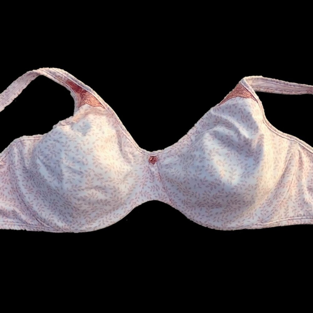 42C Bali 3385 Passion for Comfort Pink Leaf Underwire Minimizer Full Coverage